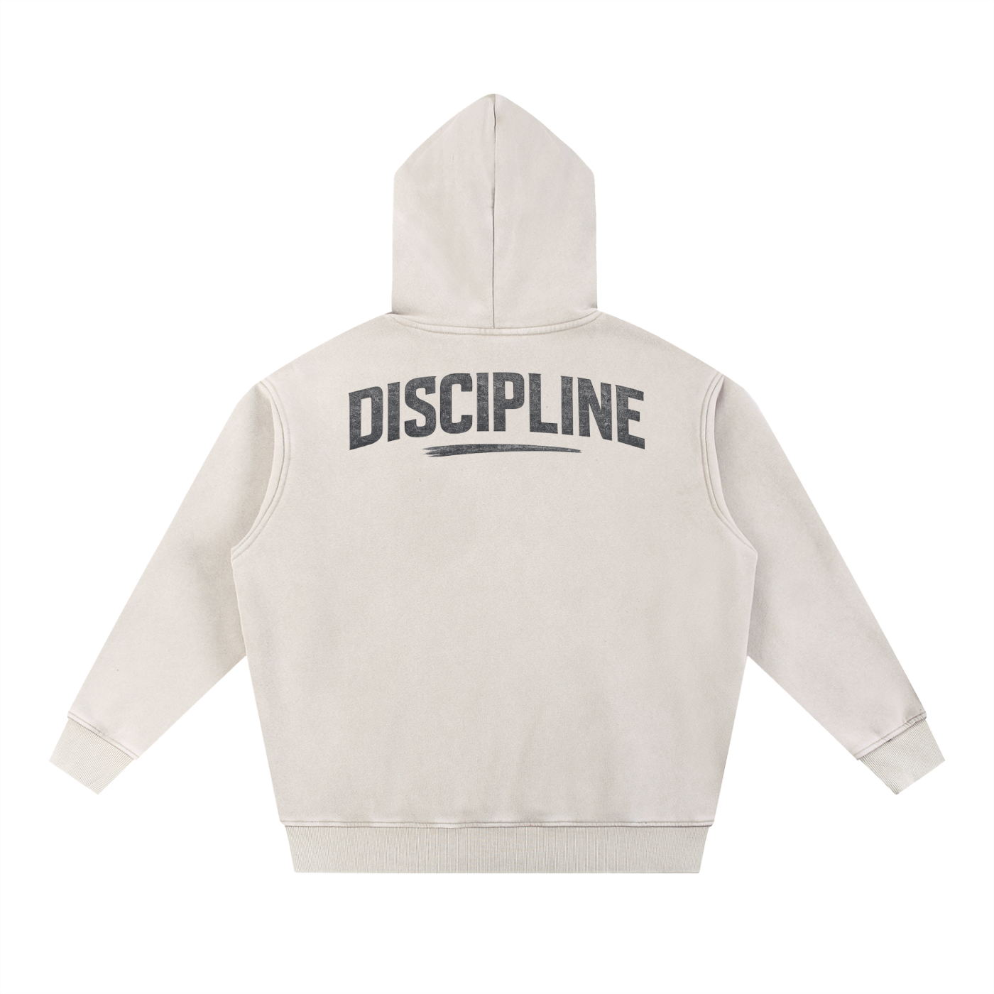 Snow Wash Fleece Oversize Hoodie "Discipline"