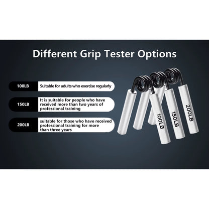 Metal Grip Strength Trainer 100Lb/150Lb/200Lb Grip, Non-Slip Hand Grip for Muscle Strengthening and Hand Rehabilitation Exercise
