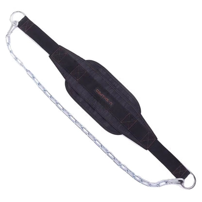 Thicken Weight Lifting Belt with Chain Dipping Belt for Pull up Chin up Kettlebell Barbell Fitness Bodybuilding Gym Belt
