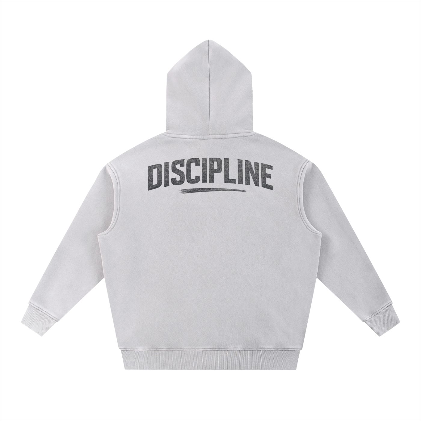 Snow Wash Fleece Oversize Hoodie "Discipline"