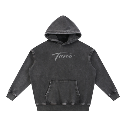 Snow Wash Fleece Oversize Hoodie "Discipline"
