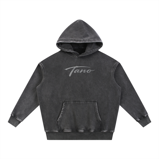 Snow Wash Fleece Oversize Hoodie "Discipline"