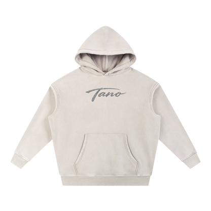Snow Wash Fleece Oversize Hoodie "Discipline"