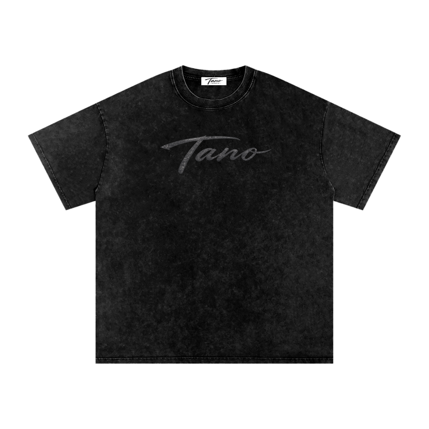 Snow Washed Oversized Cotton T-Shirt "Discipline"