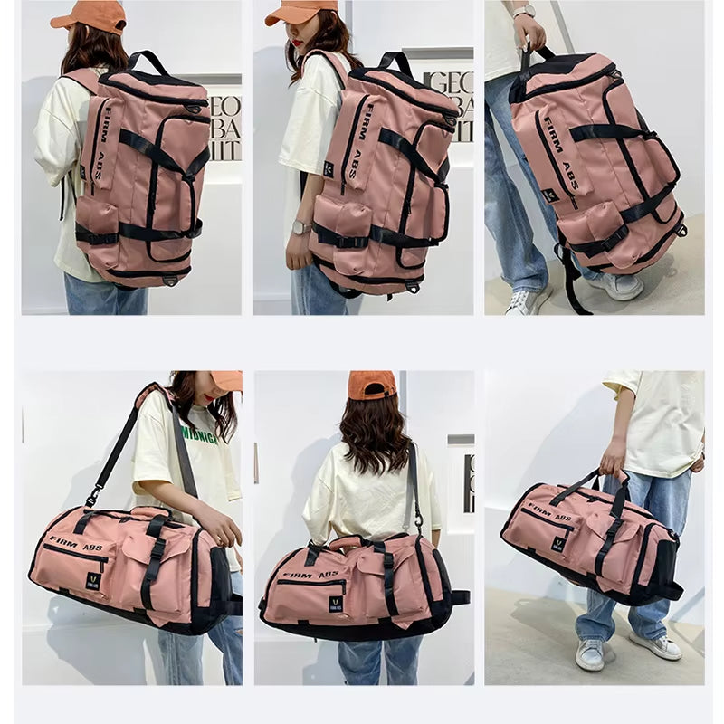 Gym Bag with Shoe Compartment Large Capacity Sport Fitness Duffle Bag Outdoor Travel Backpack Weekend Workout Tote for Men Women