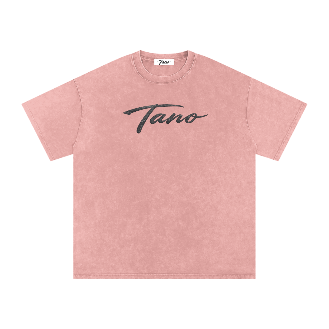 Snow Washed Oversized Cotton T-Shirt "Discipline"