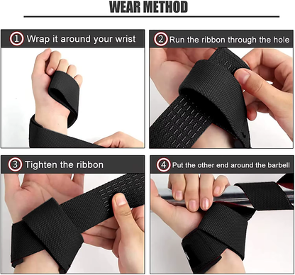 2PC/4PC/3PAIR Weightlifting Straps Anti-Slip Silicone Lifting Wrist Straps Strength Training Deadlifts Crossfit Hand Grips Wrist